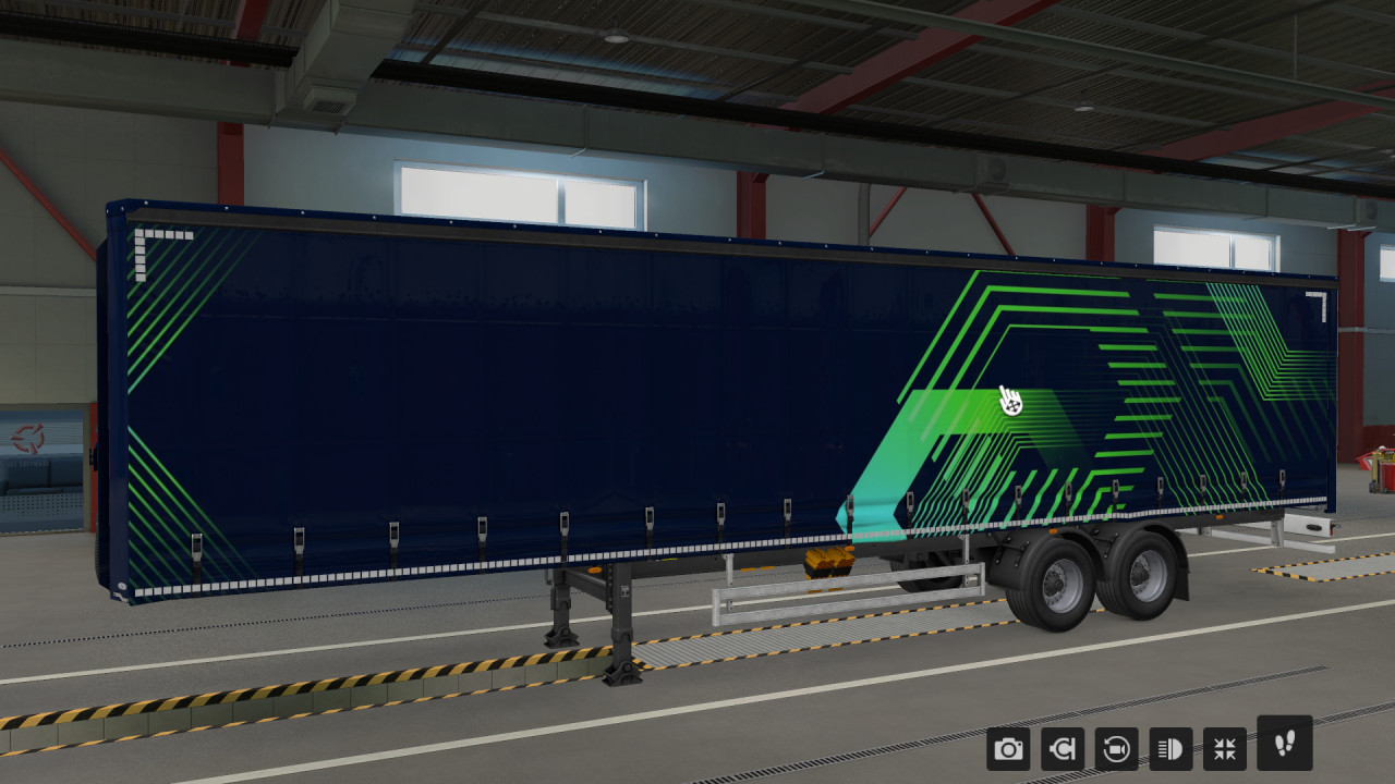 Green Glowing Hexagon Trailer Skin